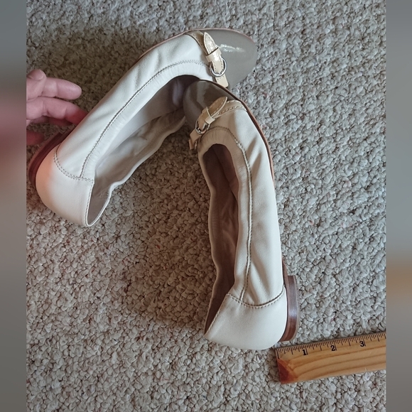 Attilio Giusti Leombruni Monika Ballet Flats Taupe cap & white leather size 37.5 - Picture 10 of 14